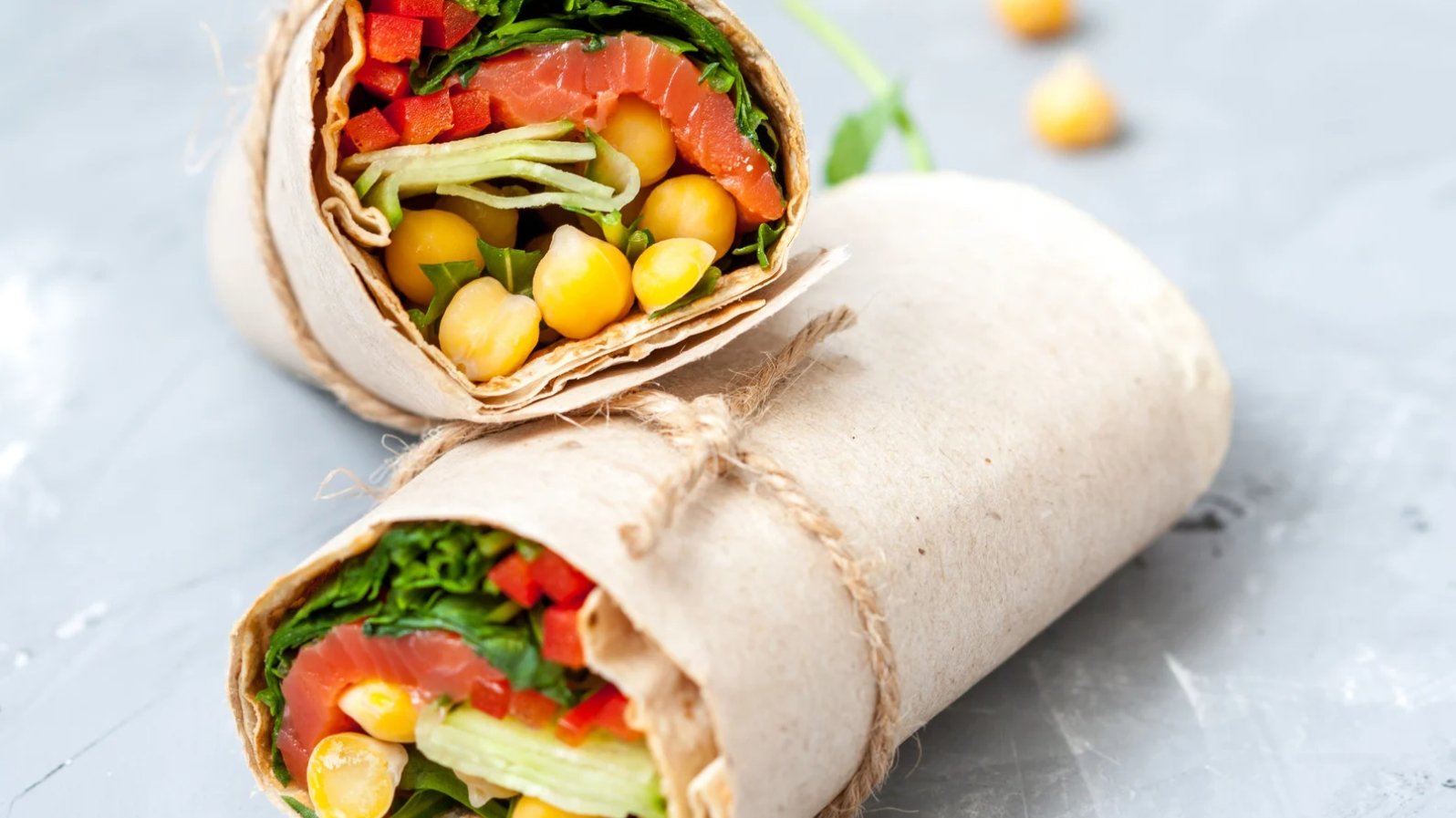 Chickpea salad wrap