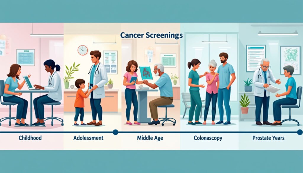 discover essential cancer screenings you need at every age. learn which tests are recommended for each stage of life to help with early detection and prevention.