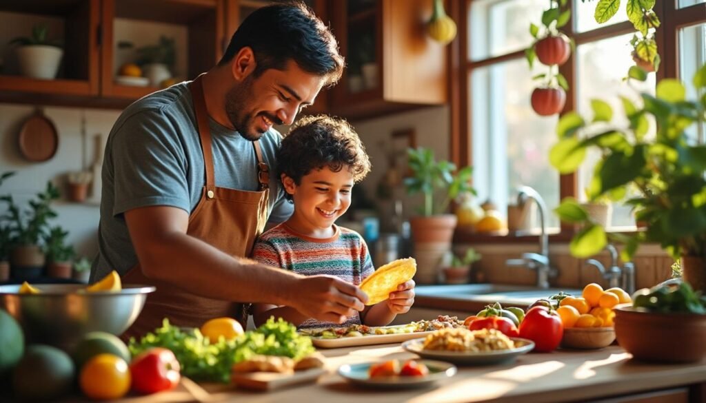 discover how a dedicated father embraces hispanic culture to inspire healthy eating habits in his son, blending tradition, family values, and nutritious meals in their everyday life.