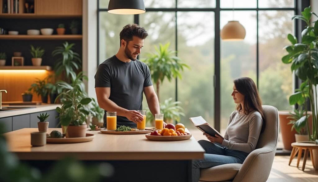 dear annie: tips on encouraging his healthy habits while finding your own personal space for balance and well-being.