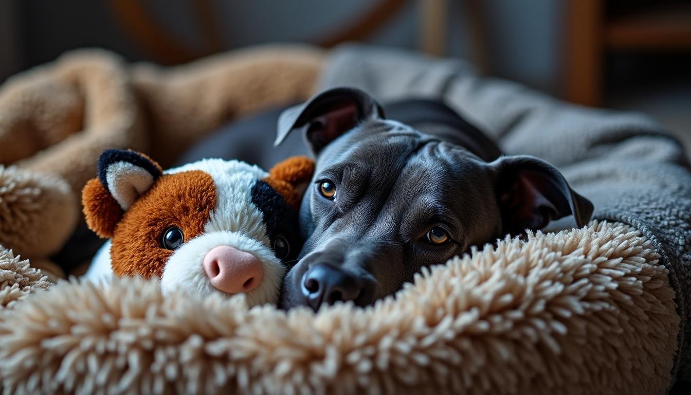 discover the blue english staffy's impressive and disciplined night routine that showcases remarkable behavior and dedication. a truly inspiring story for dog lovers!