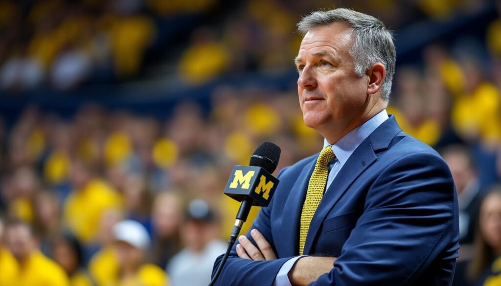 michigan coach dusty may shares his insights on the final four journey and strategies for facing arizona in the upcoming game.